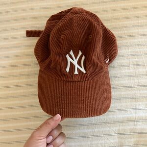 Brown Yankees Corduroy Cap